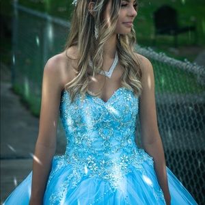 Baby Blue Sweet 16 Dress